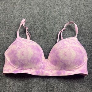 VICTORIA’S SECRET Incredible by VS Padded No Wire Bra Purple/Pink Tie Dye - 34D